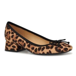 NEW Nine West Saruh Square Toe Pumps. Leopard print, low heel.  NWT!